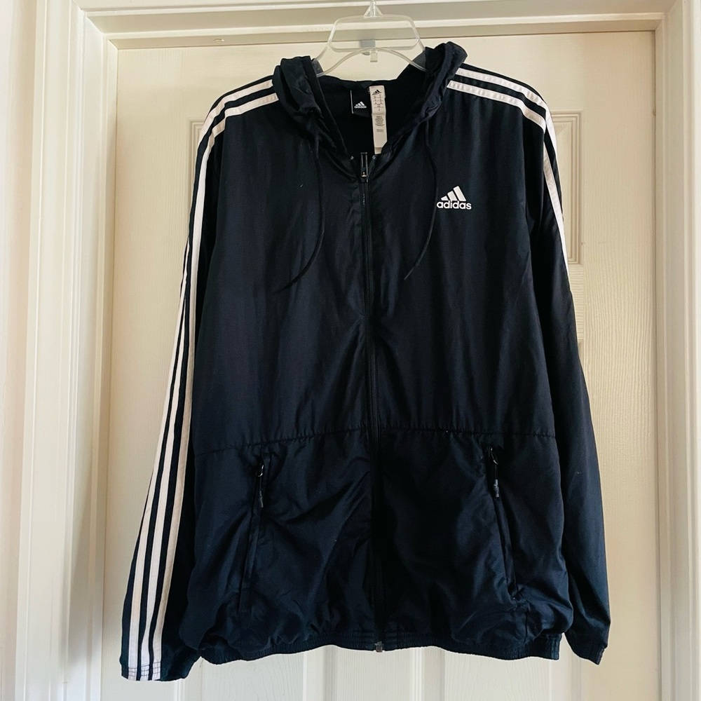 Adidas Essentials 3-Stripes Woven Windbreaker - Picture 2 of 3